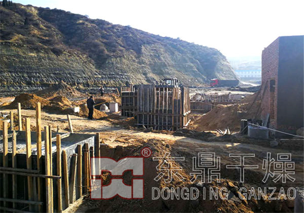 月底山西煤泥烘干項目土建結束